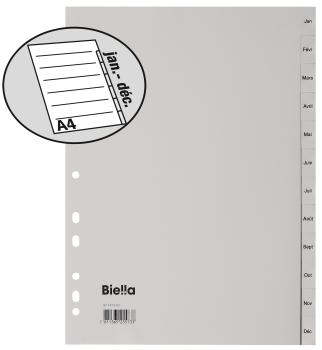 BIELLA Register PP A4 47141391U grau Jan-Déc FR