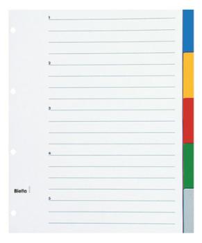 BIELLA Register PP A4+ 47900500U farbig 5-teilig