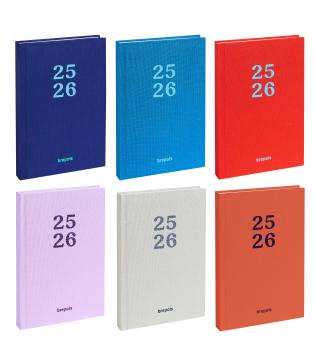 Brepols schüleragenda rainbow 25/26 2.037.5385 1w/2s 12m ass. ml 9x16cm - Brepols-20375385-5412303371339