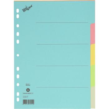 BÜROLINE Kartonregister A4 40576 bunt 5-teilig
