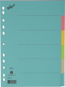 BÜROLINE Kartonregister A4 40578 bunt 6-teilig