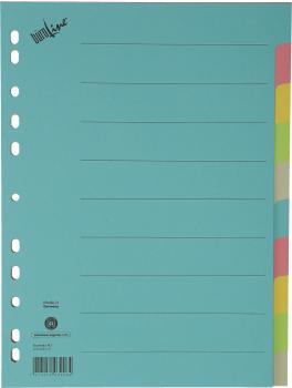 BÜROLINE Kartonregister A4 40580 bunt 10-teilig
