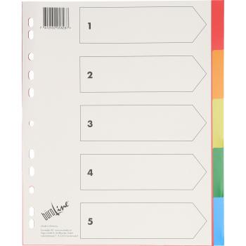 BÜROLINE Register PP A4+ 40988 bunt 5-teilig