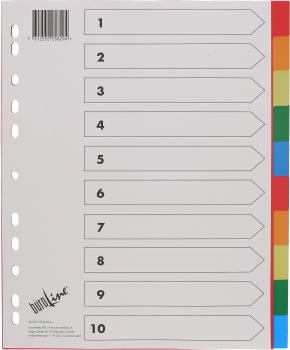 BÜROLINE Register PP A4+ 40990 bunt 10-teilig