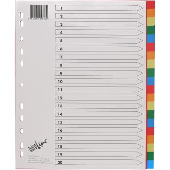 BÜROLINE Register PP A4+ 40992 bunt 20-teilig