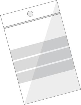BÜROLINE Pressverschl. Beutel 75×90mm 422302 transp. 100 Stck.
