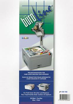 BÜROLINE Projektionsfolie OHP A4 550108 Farblaser Drucker 100 Blatt