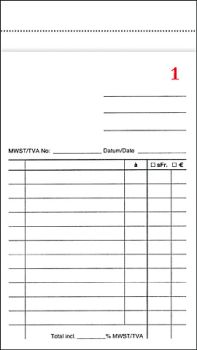 BÜroline kassablock 10×17cm 572042 numeriert 50x2 blatt - Bueroline-572042-7612532050342