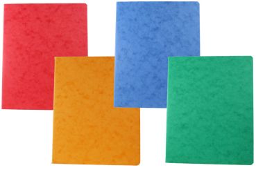 BÜROLINE Pressspanheft ass. A4 610067 kariert,5mm,80g, Rand 48 Blatt