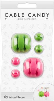 CANDY CABLE Mixed Beans, 6x à 3 49.CC023 grün, pink