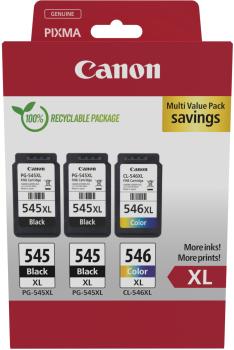 CANON Multipack Tinte XL schw/color PGCL545/6 Pixma iP2850 2xBKXL & 1xCMYXL