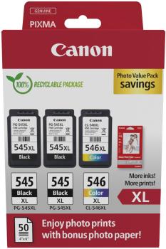 CANON Photo ValuePack XL schw/color PGCL545/6 Pixma iP2850 2xBKXL & 1xCMYXL