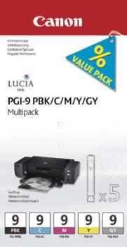 CANON Multipack Tinte PBK/CMY/GY PGI-9MULTI C PIXMA Pro9500 5 Stück