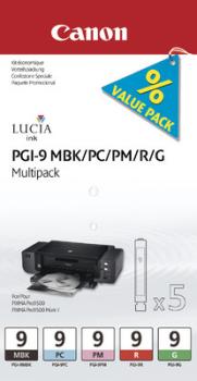 CANON Multipack Tinte MBK/PC/PM/R/G PGI-9MULTI G PIXMA Pro9500 5 Stück