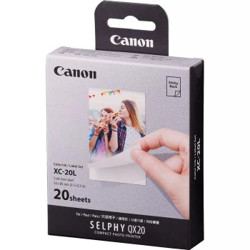 Canon farbtinte/kleberset 54x85mm xc-20l selphy qx20 20 blatt - Canon-xc-20l-4549292238488-02.jpg