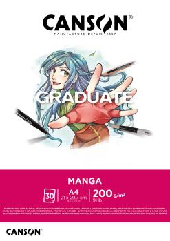 CANSON Graduate Manga A4 31250P030 30 Blatt, weiss, 200g