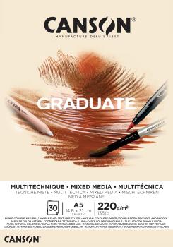 CANSON Graduate Mixed Media A5 400110367 20 Blatt, beige, 220g