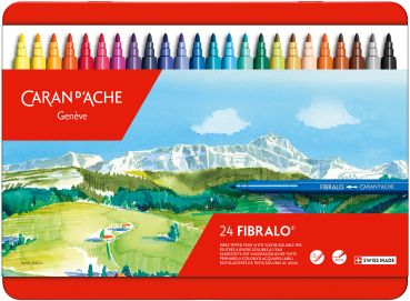 CARAN D'ACHE Filzstift Fibralo M 185.324 24-farbig assortiert