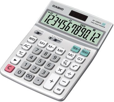 Casio tischrechner eco df-120eco 12-stellig, solar/batterie - Casio-df-120eco-4971850185703