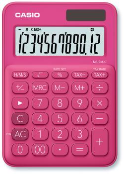 Casio mini taschenrechner ms-20uc-rd-s 12-stellig rot - Casio-ms-20uc-rd-s-4549526700019