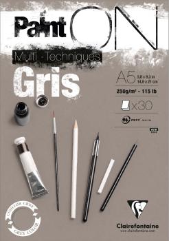 Clairefontaine paint'on fgekörnt a5 975808c grau 30 blatt - Clairefontaine-975808c-3329689758086-02.jpg