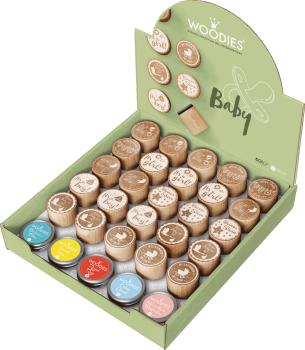 COLOP Woodies Display Baby 151335 25 Stempel, 5 Kissen
