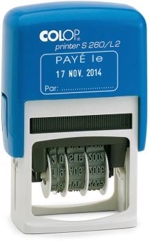 COLOP Datumstempel Paye le F S260L2/F 24x45mm