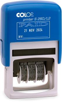 COLOP Datumstempel Pagato I S260L2/I 24x45mm
