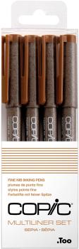 Copic multiliner 22075621 sepia set, 4 stück ass. - Copic-22075621-4511338052723