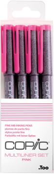 Copic multiliner 22075622 pink set, 4 stück ass. - Copic-22075622-4511338053829