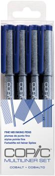 Copic multiliner 22075626 cobalt set, 4 stück ass. - Copic-22075626-4013695263465