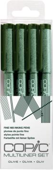 Copic multiliner 22075627 olive set, 4 stück ass. - Copic-22075627-4013695263472