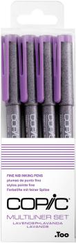 Copic multiliner 22075629 lavender set, 4 stück ass. - Copic-22075629-4511338054253