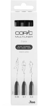 Copic multiliner 22075630 schwarz 3 stück - Copic-22075630-4013695266039