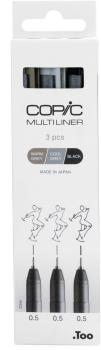 Copic multiliner 22075633 grau, schwarz 3 stück - Copic-22075633-4013695266060