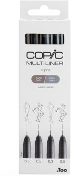 Copic multiliner 22075634 grau 4 stück - Copic-22075634-4013695266077
