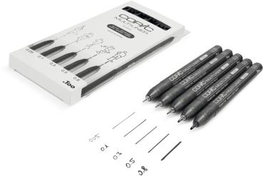 Copic multiliner 22075635 schwarz 5 stück - Copic-22075635-4013695266084-05.jpg