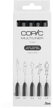 Copic multiliner 22075635 schwarz 5 stück - Copic-22075635-4013695266084