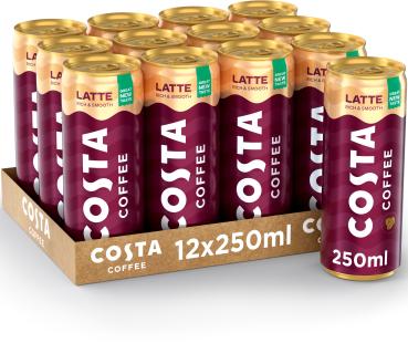 COSTA Coffee Latte Caramel Alu 5291 25 cl, 12 Stk.