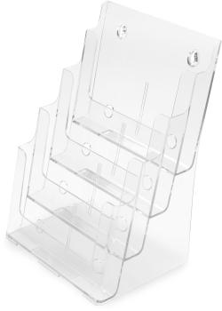DEFLECTO Prospekthalter Docuholder A4 77441 hoch, 4 Fächer