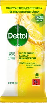 DETTOL Allzweck-Reinigungstücher 3270741 Limette & Minze 66 Stück