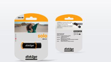DISK2GO USB-Stick solo 256GB 30006626 Type C USB 3.2