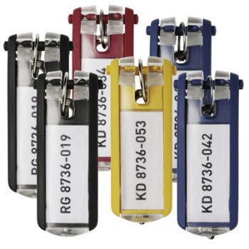 Durable schlüsselanhänger key clip 195700 farbig assortiert 6 stück - Durable-195700-4005546104003