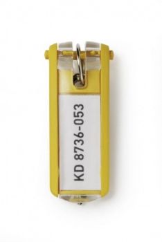 Durable schlüsselanhänger key clip 195704 gelb 6 stück - Durable-195704-4005546103822