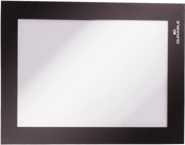 DURABLE Sichtfenster Duraframe 487001 schwarz, selbstklebend 2 Stk.