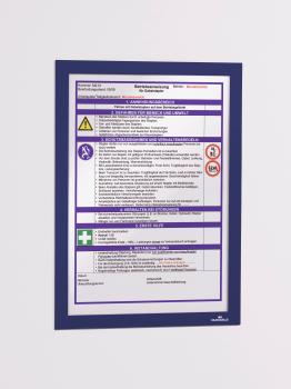 DURABLE Sichtfenster Duraframe 487207 dunkelblau,selbstkleb. 2 Stk.