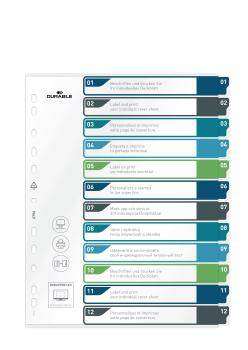 DURABLE Register PP A4+ 679627 mehrfarbig 1-12