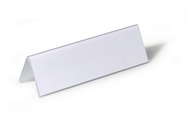DURABLE Tischnamensschild Dachform 805219 transp., 61/122x210mm 25 Stk.