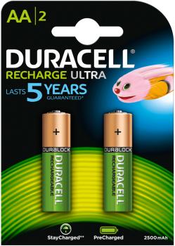 DURACELL Recharge Ultra PreCharged DX1500 AA,HR6,2400mAh,1.2V 2 Stück