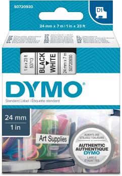 Dymo schriftband d1 schwarz/weiss s0720930 24mm/7m - Dymo-s0720930-5411313537131-02.jpg